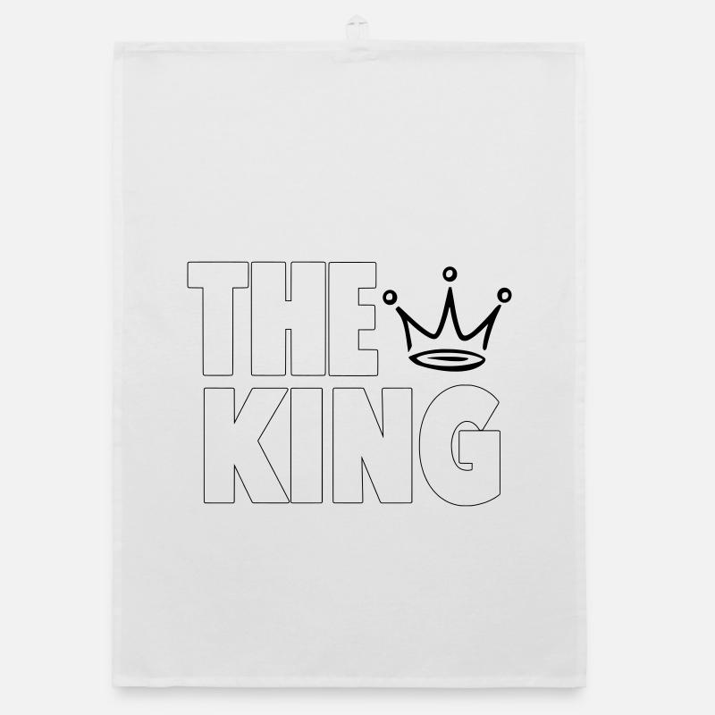 The King – Bold Crown Statement Design Organic Geschirrtuch