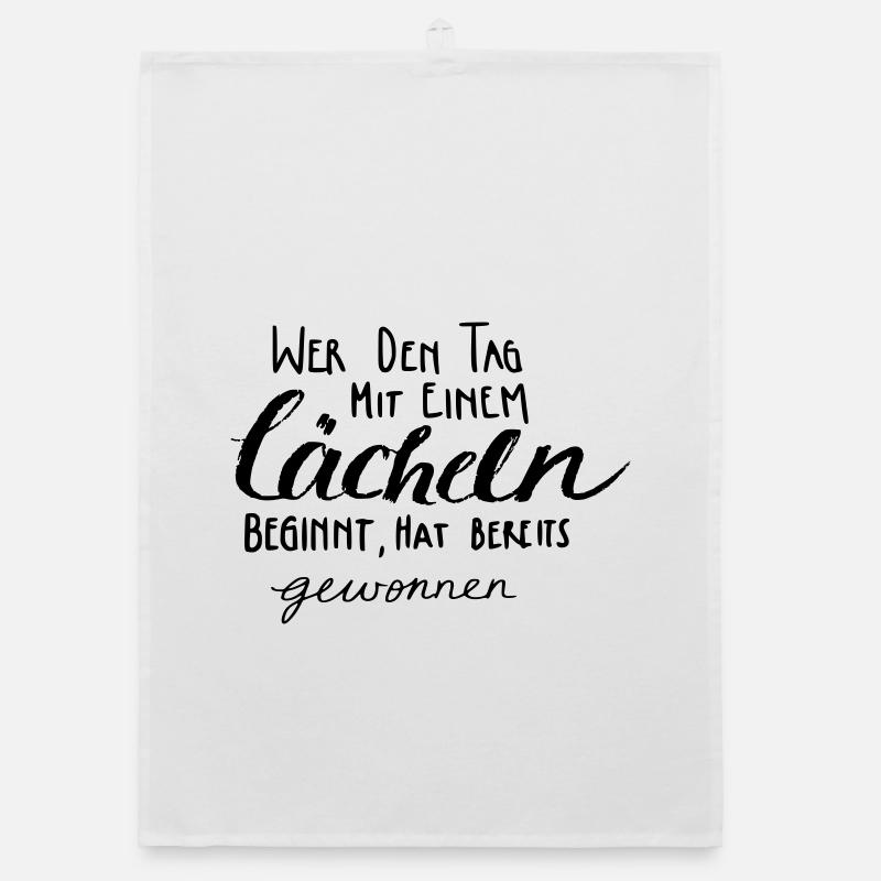 Lächeln - gewinnt! Organic Geschirrtuch