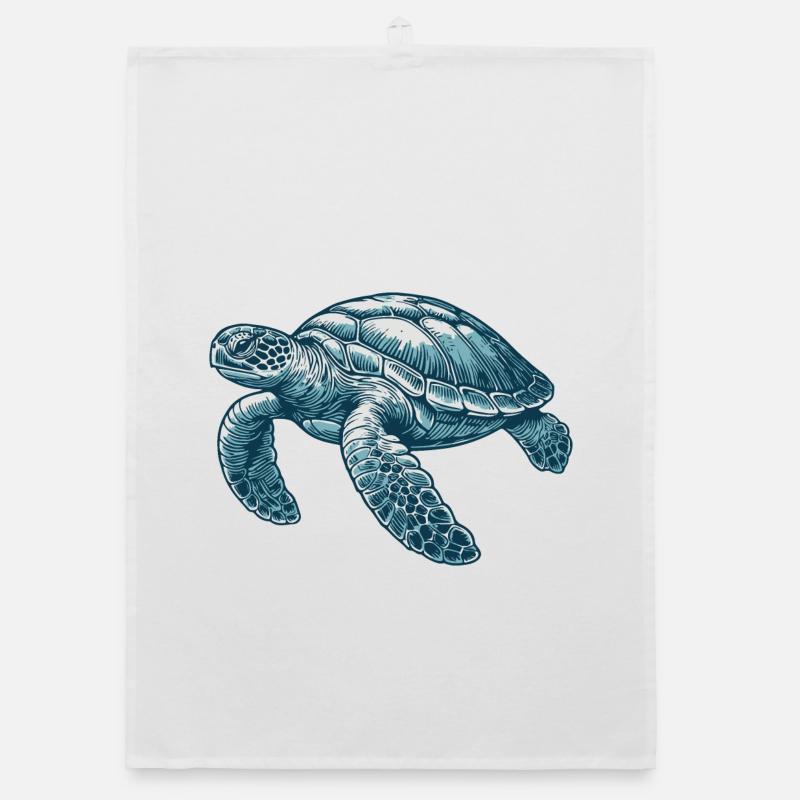 Sea turtle Organic dish towel