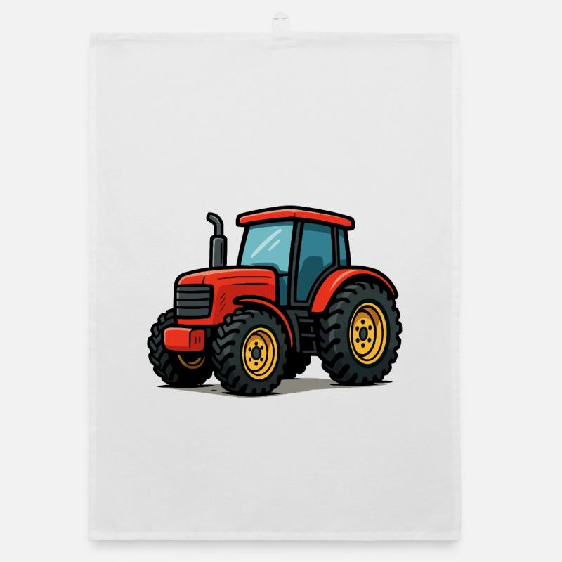Tractor Comic Organic dish towel