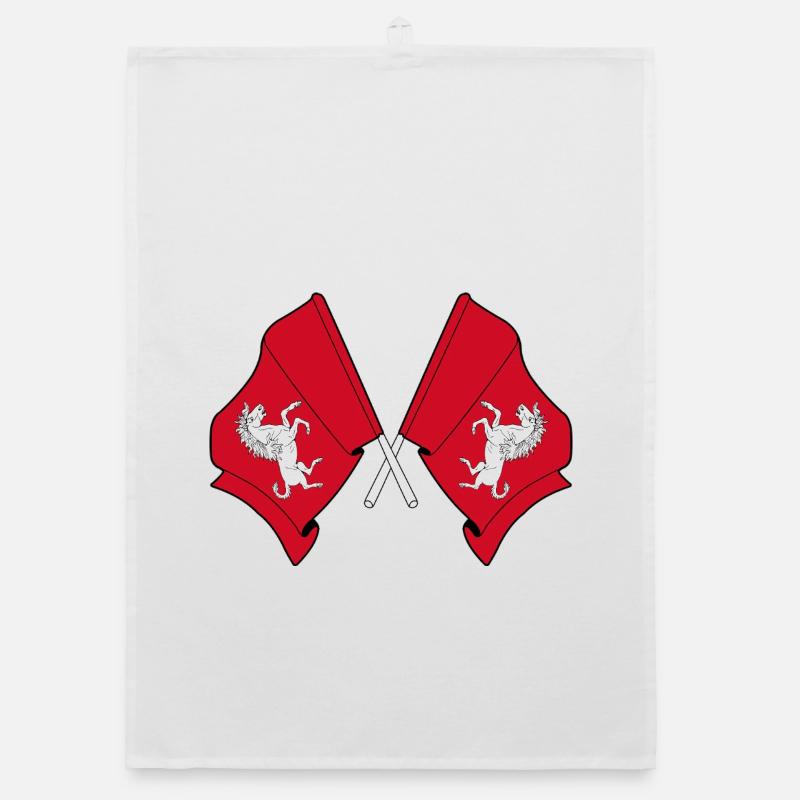 Deux drapeaux croisés Kent Torchon bio