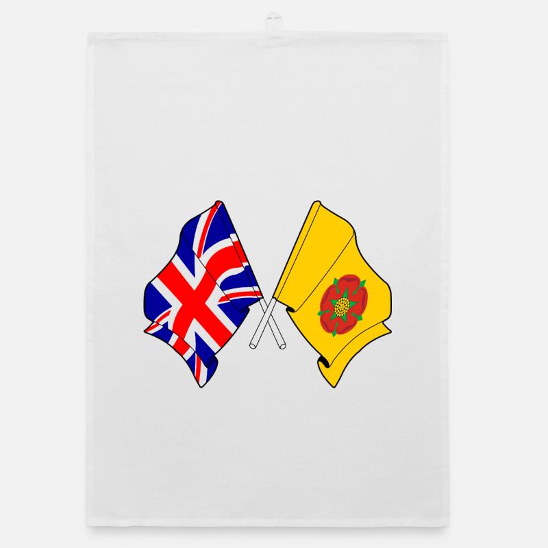 Lancashire & Great Britain Flag Organic dish towel