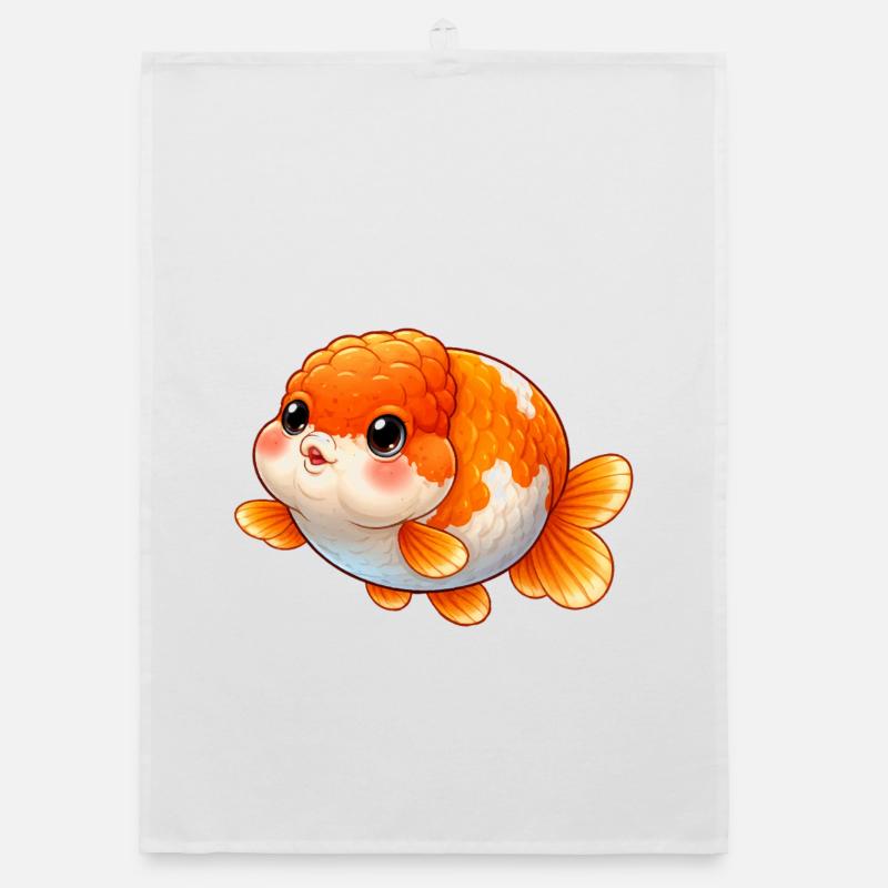 High Quality Orange Ranchu Goldfish Organic dish towel
