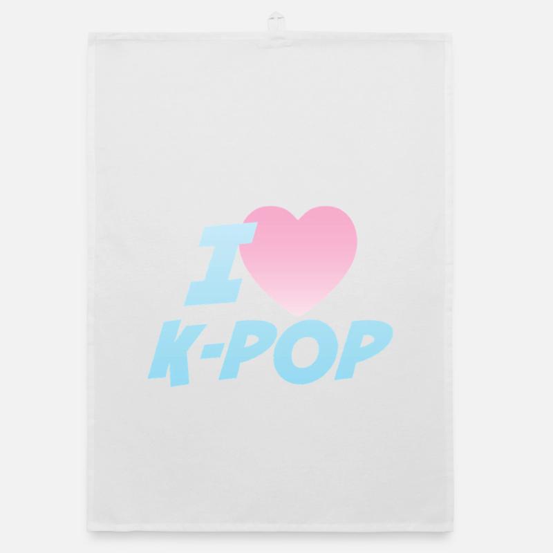 Ich liebe K-Pop Organic Geschirrtuch