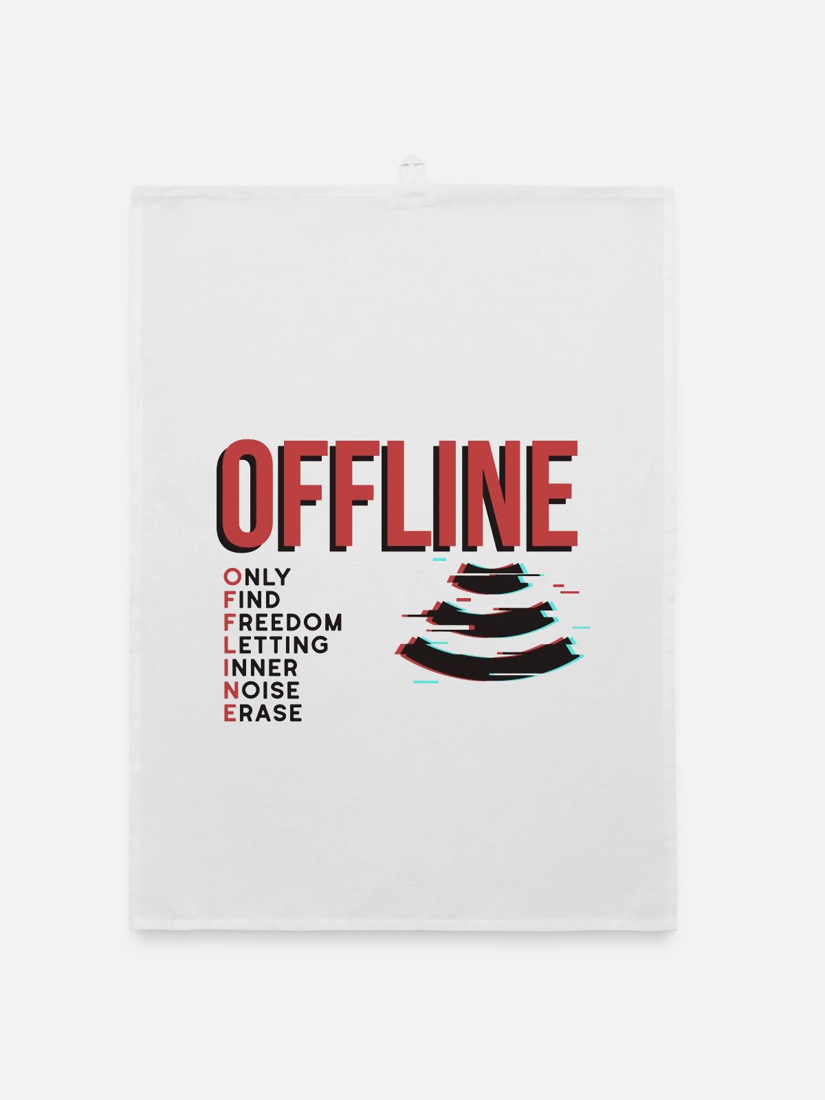 OFFLINE - Organic Geschirrtuch - Weiß - Vorne