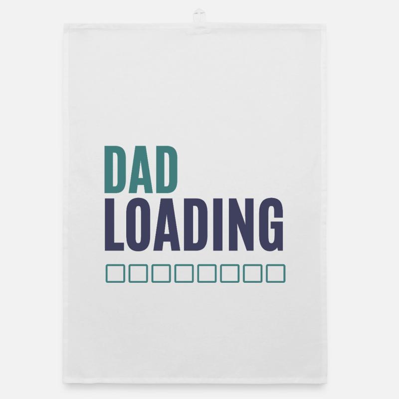 Dad Loading Fortschrittsanzeige - Organic Geschirrtuch - Weiß