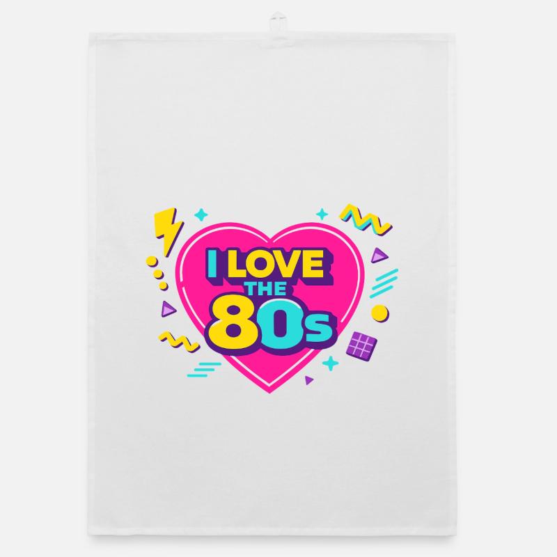 Disco Party 80s 80s Organic dish towel