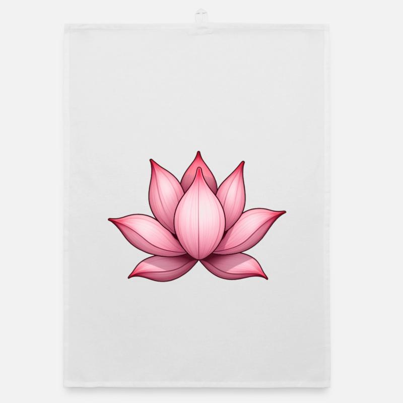Lotusblume Seerose Organic Geschirrtuch