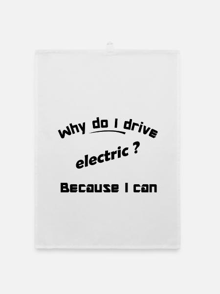 Elektrische Autos - Organic Geschirrtuch - Weiß - Vorne