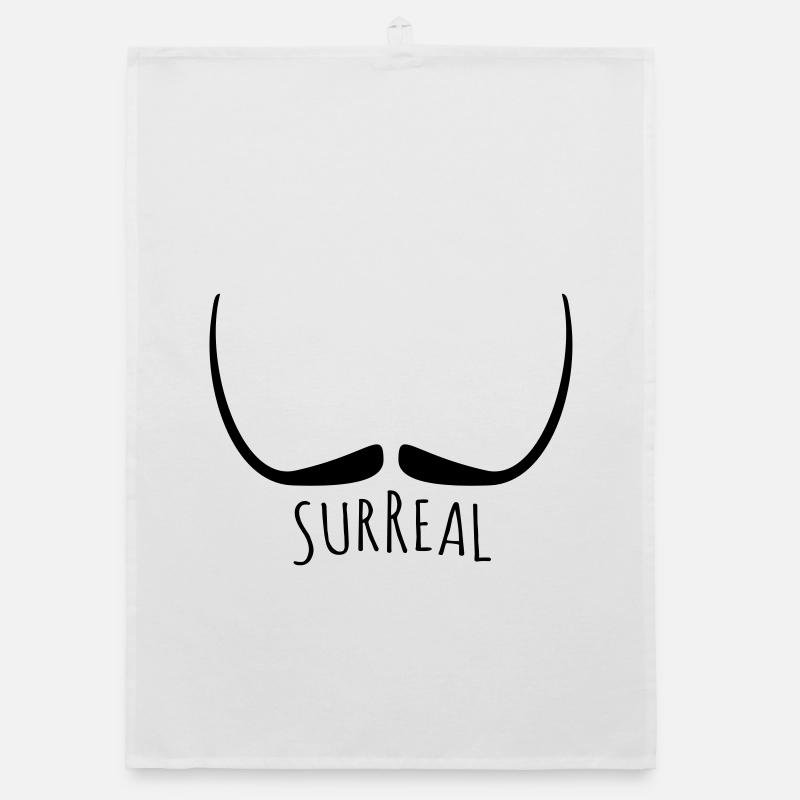 Surreal - surreal Schnurrbart Organic Geschirrtuch