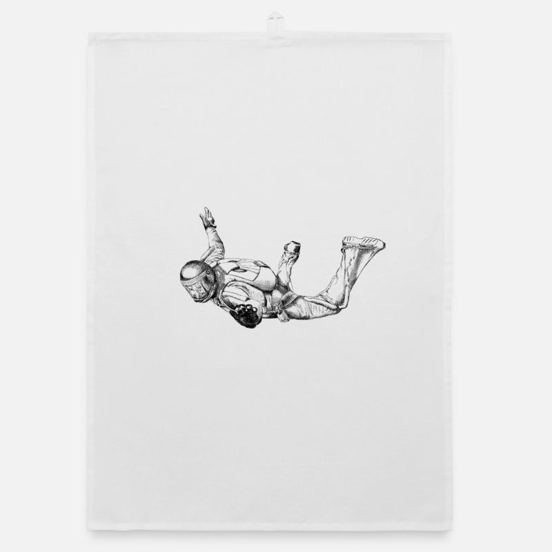Skydiver - Organic Geschirrtuch - Weiß