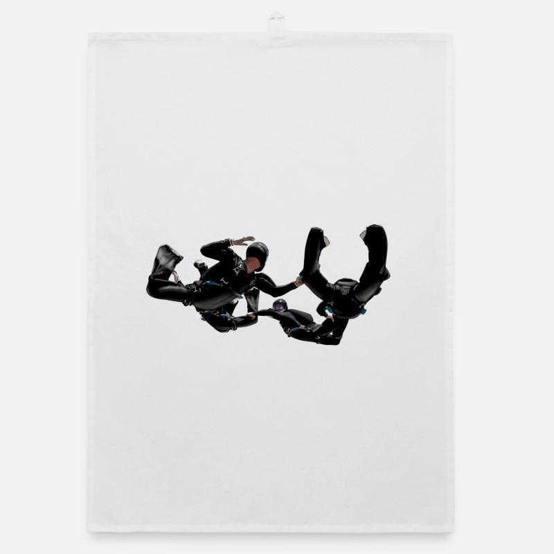 Skydivers - Organic Geschirrtuch - Weiß