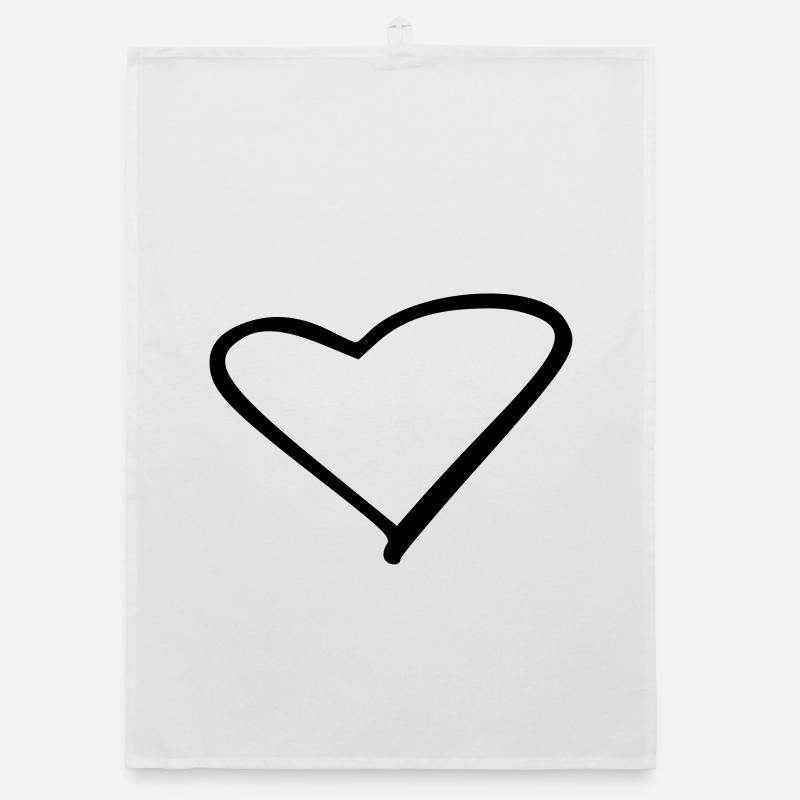Heart Organic dish towel