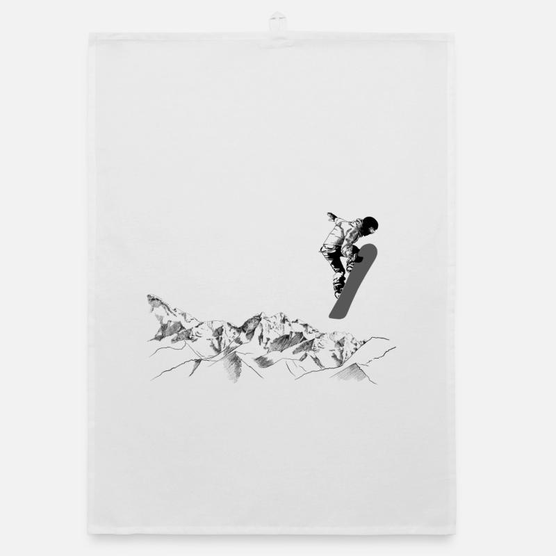 Snowboarder Organic Geschirrtuch