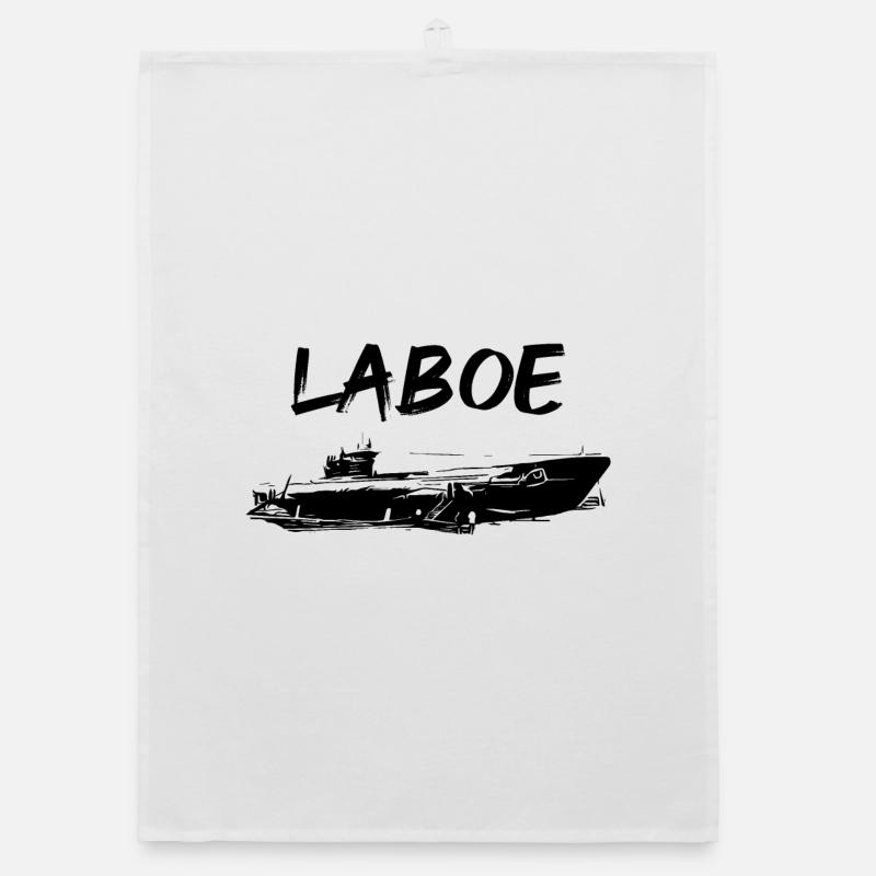 U-Boot Laboe - Organic Geschirrtuch - Weiß