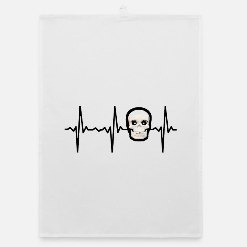 Skull Skeleton Skeleton Body Pulse Pulse Organic dish towel