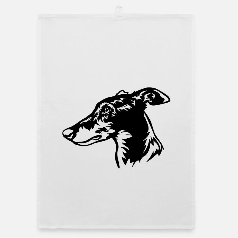 Greyhound Head Organic dish towel