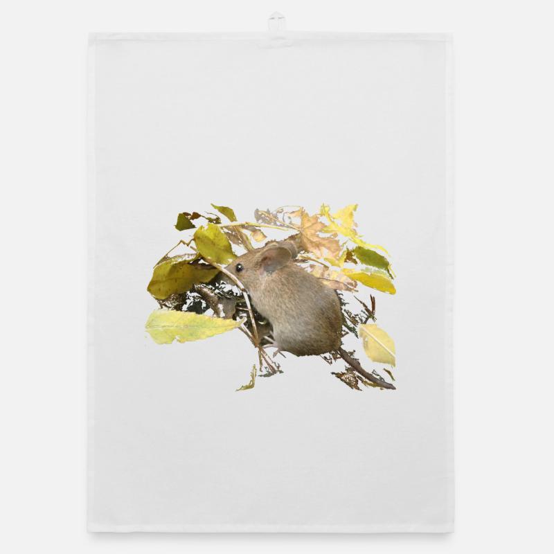 Souris dans le feuillage Torchon bio