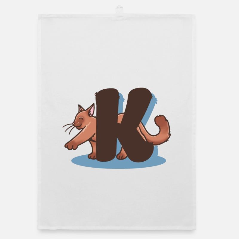 Lettre K chat Torchon bio