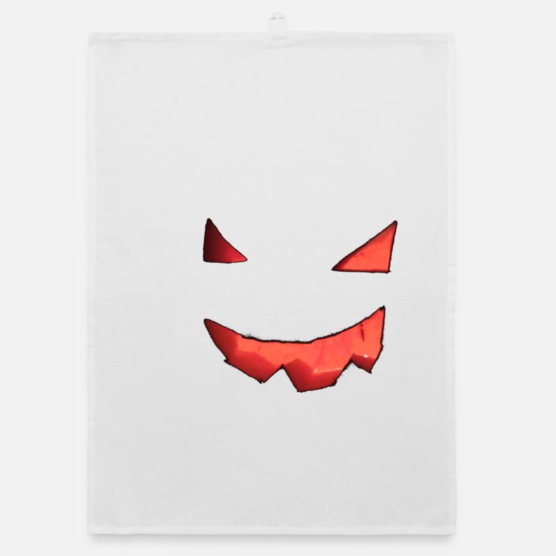 Pumpkin Face Organic dish towel