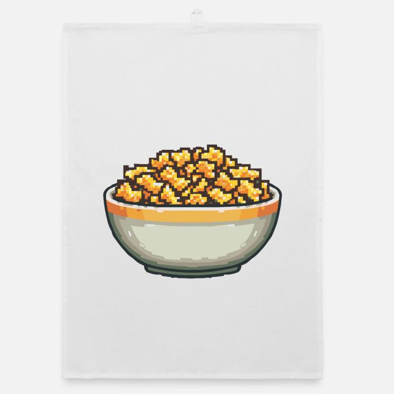 Bol de pop-corn Pixel Art Torchon bio