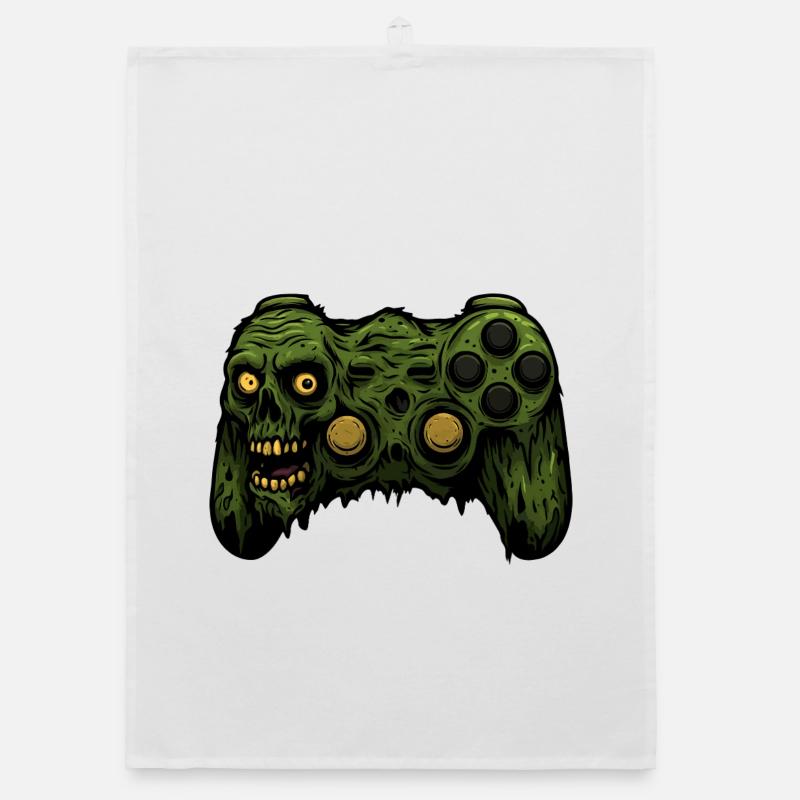 Zombie Controller Grunge Tee Organic dish towel