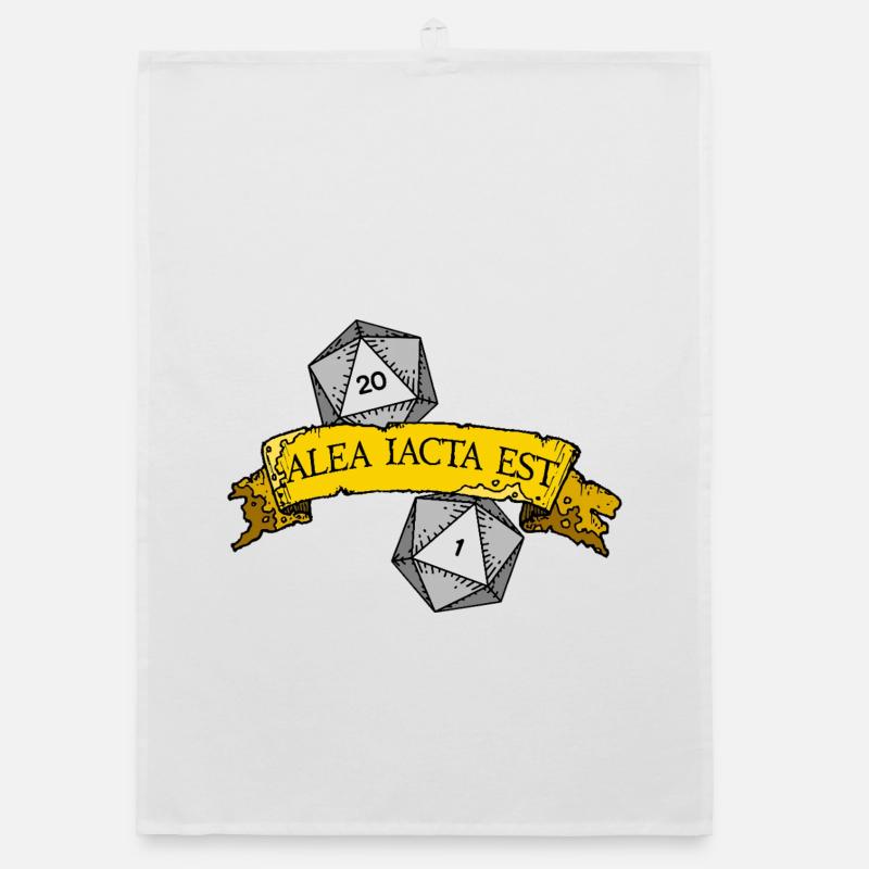 Alea Iacta Est Lancer de dés Torchon bio