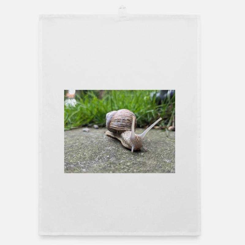 Escargots Macro Natural Design Torchon bio
