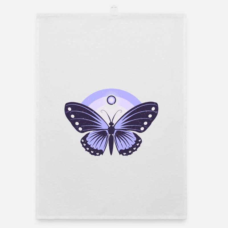 Papillon Lilas mignon Torchon bio