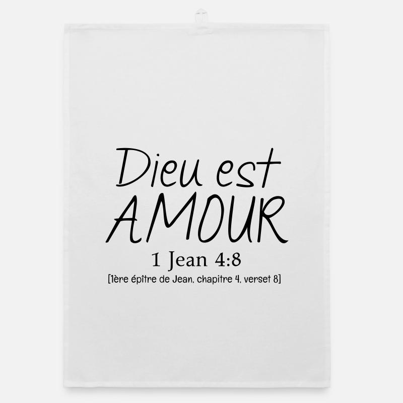 Dieu est amour Torchon bio