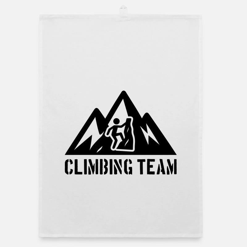 Klettern Team Berge Bergsteigen Organic Geschirrtuch