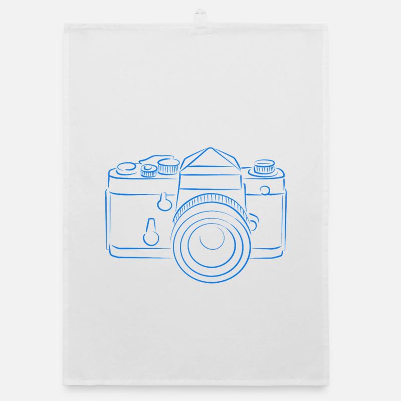 Camera blue Organic dish towel