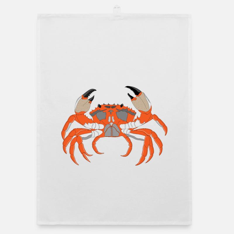 Crab Print Organic dish towel