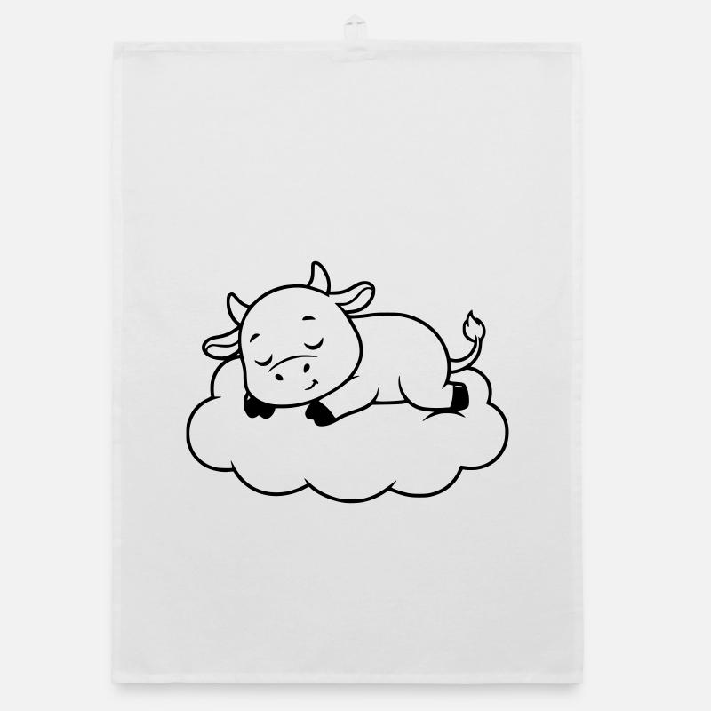 Nuage de Vache endormi Bébé de rêve Torchon bio