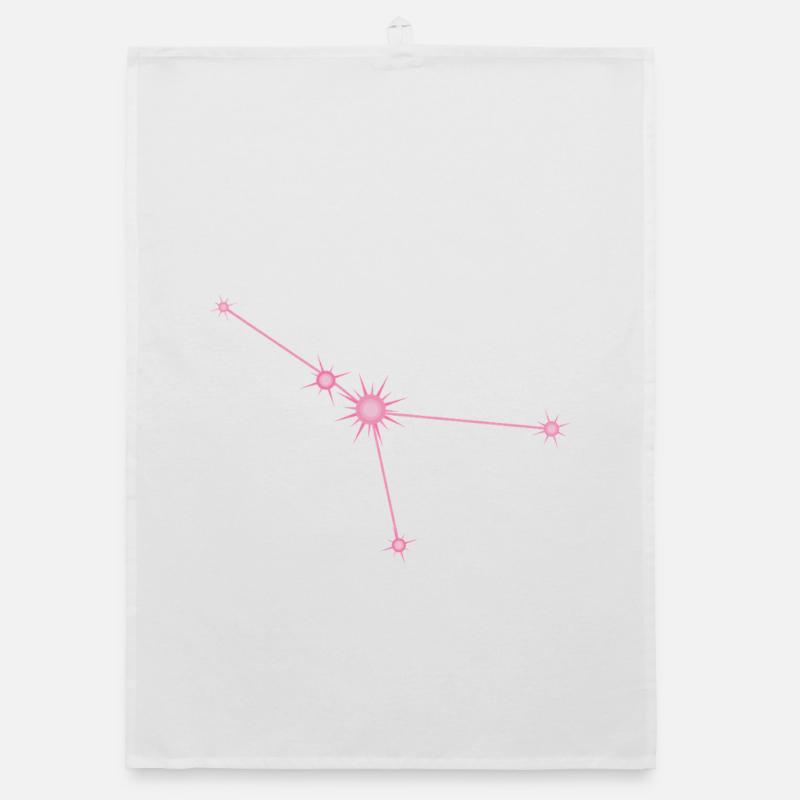 Krebsstern Sternbild Sternzeichen Pastellrosa Organic Geschirrtuch