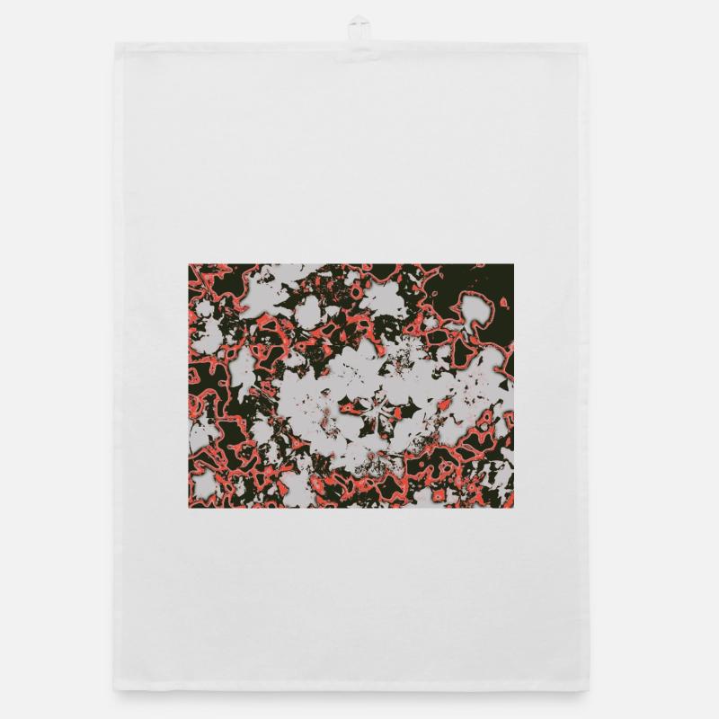 Roter Nebel-Abstractmuster - Organic Geschirrtuch - Weiß