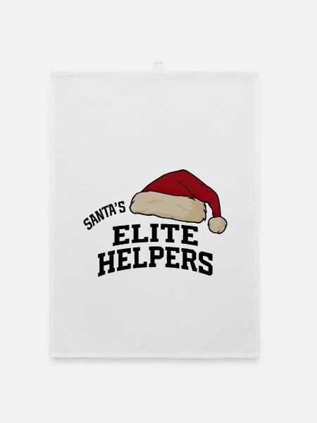 Santa Elite Helpers - Organic Geschirrtuch - Weiß