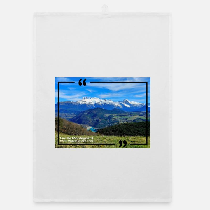 Der Monteynard-See 120323 - Organic Geschirrtuch - Weiß