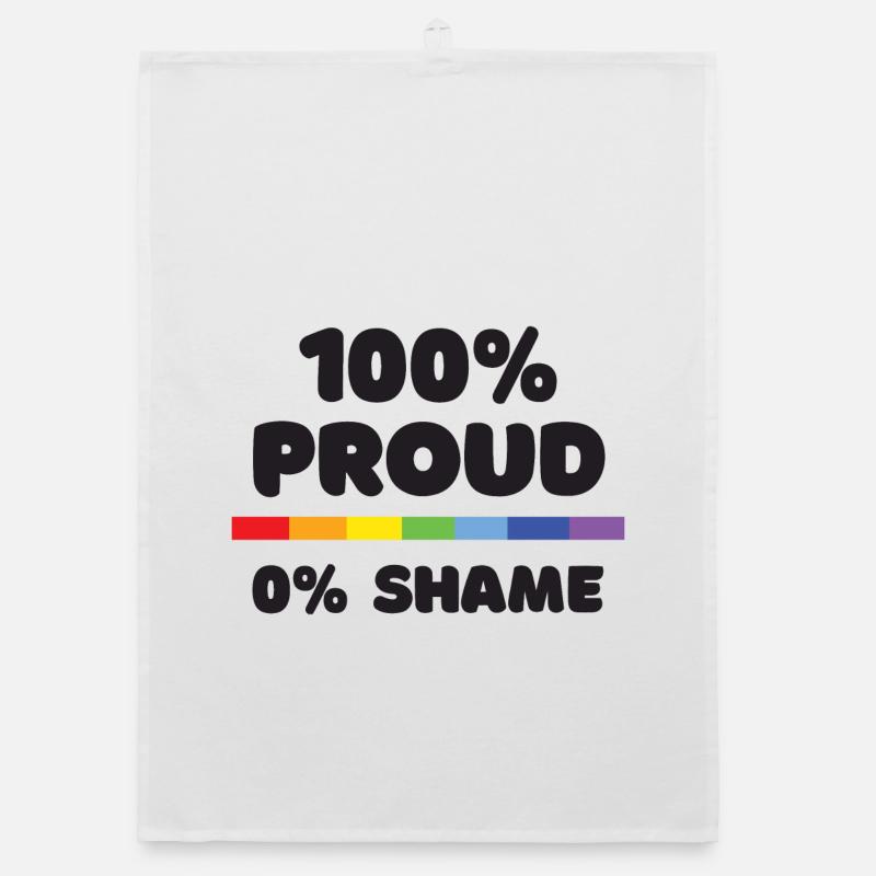 Pride Month - 100% Proud. 0% Shame Organic dish towel