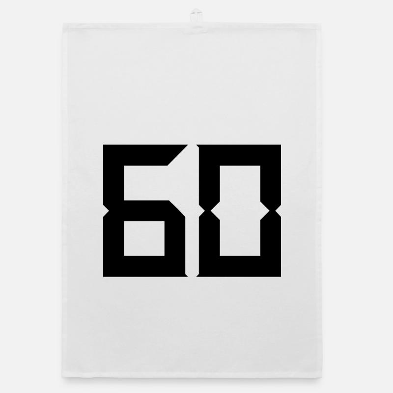 60. 60 ANS. 60e ANNIVERSAIRE. ANNIVERSAIRE 60 ANS. Torchon bio