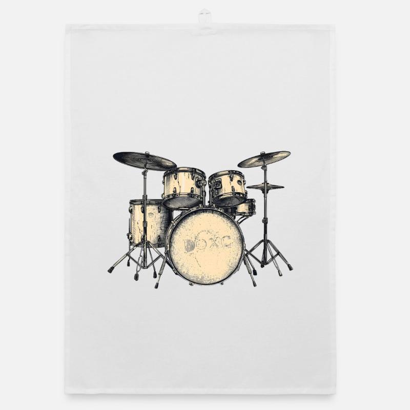 Conception de tambour à bascule pour les mélomanes Torchon bio