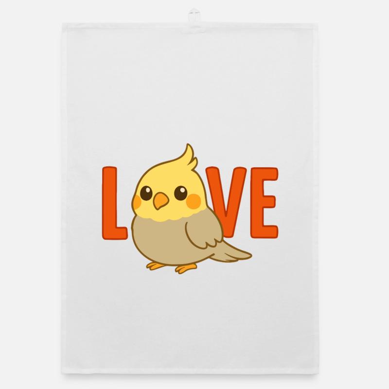 Amour calopsitte Torchon bio