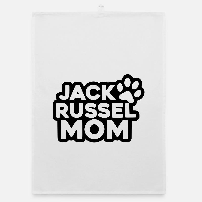Jack Russel Mom - Couleur de design variable Torchon bio