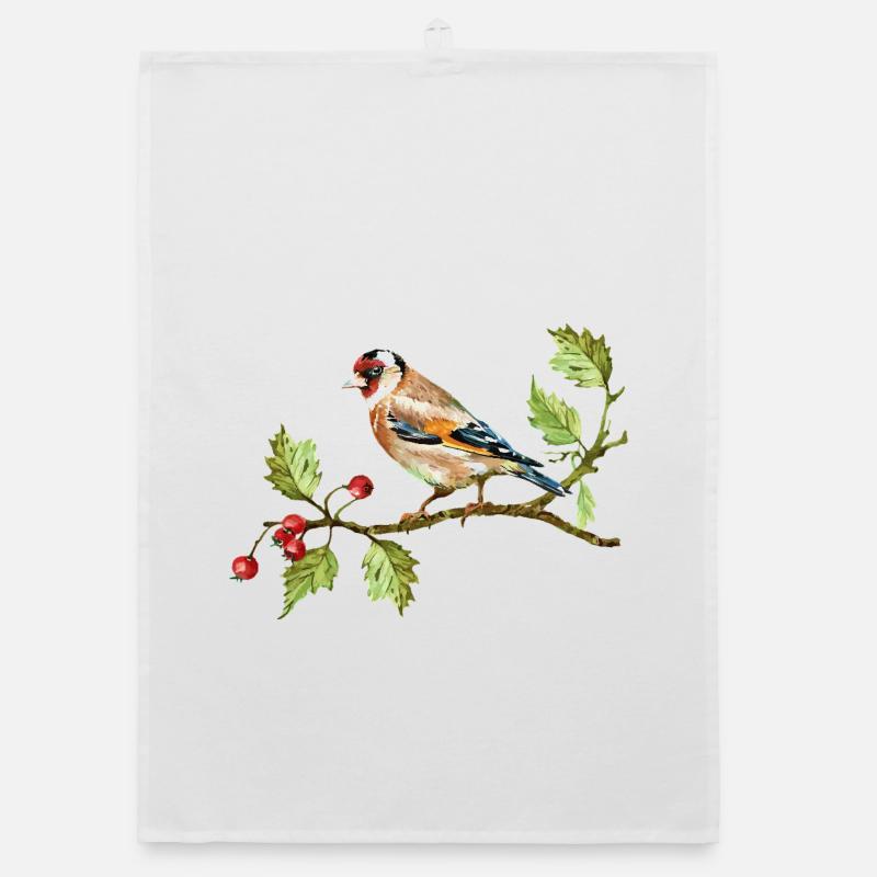 Oiseau coloré Torchon bio