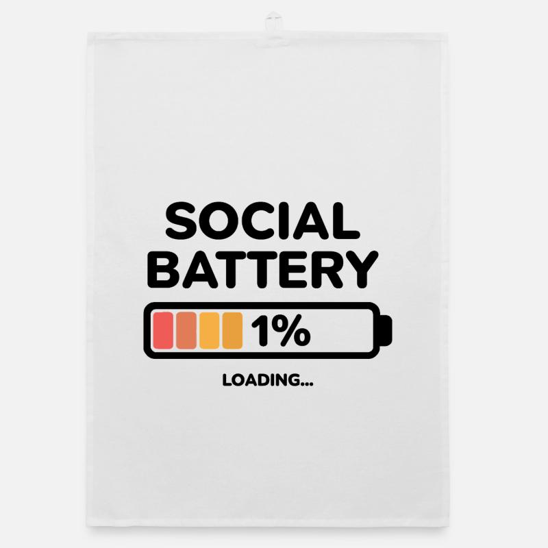 Conception de la batterie sociale à 1 % Torchon bio