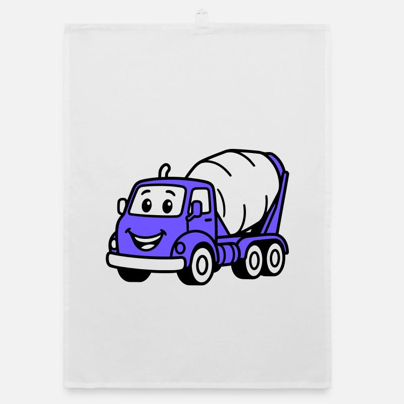 Les enfants du chariot de construction Torchon bio