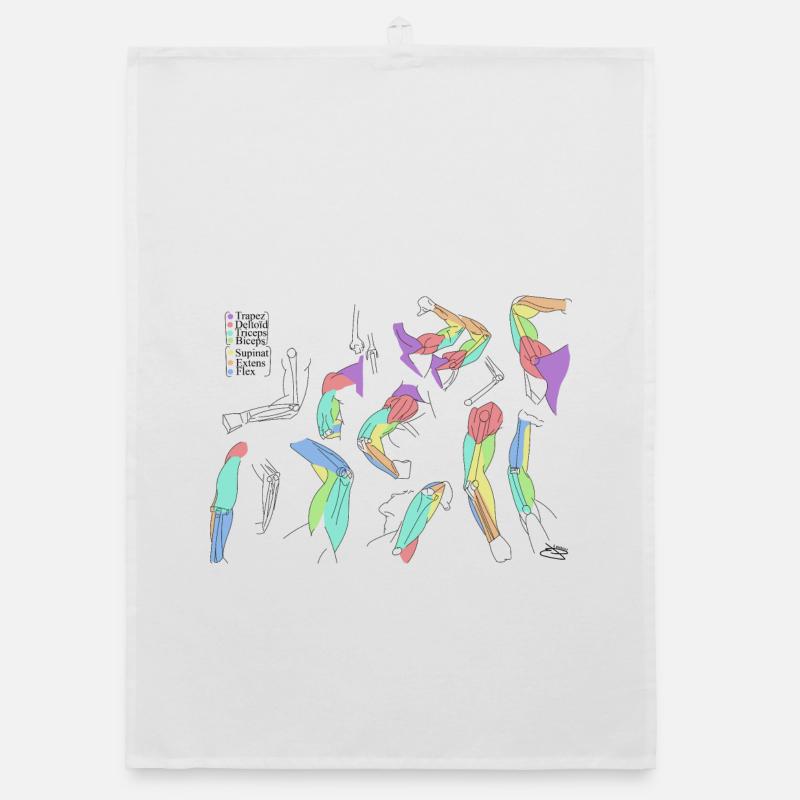 Écharpes abstraites colorées Torchon bio