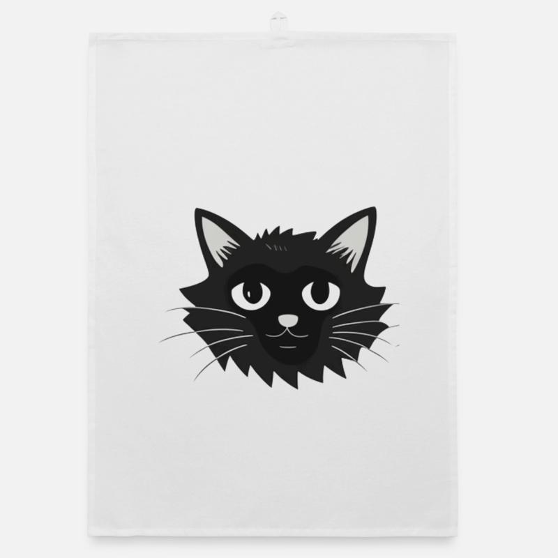 Cat Face Katzengesicht Organic dish towel
