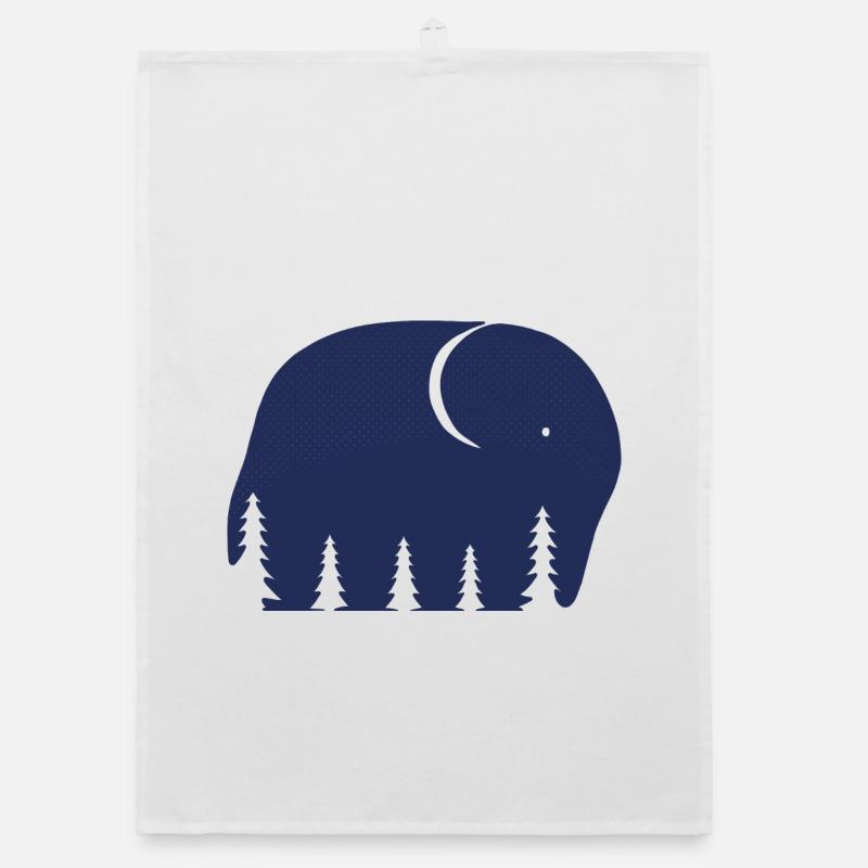 Un éléphant ou une forêt dans ce Fun Optical Illusi Torchon bio