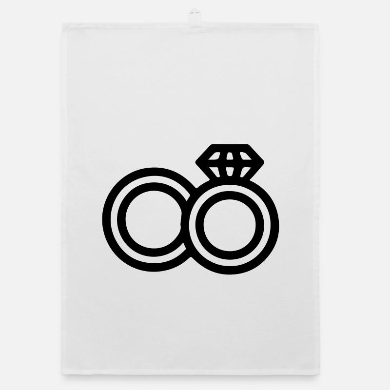 Wedding Wedding Rings Organic dish towel